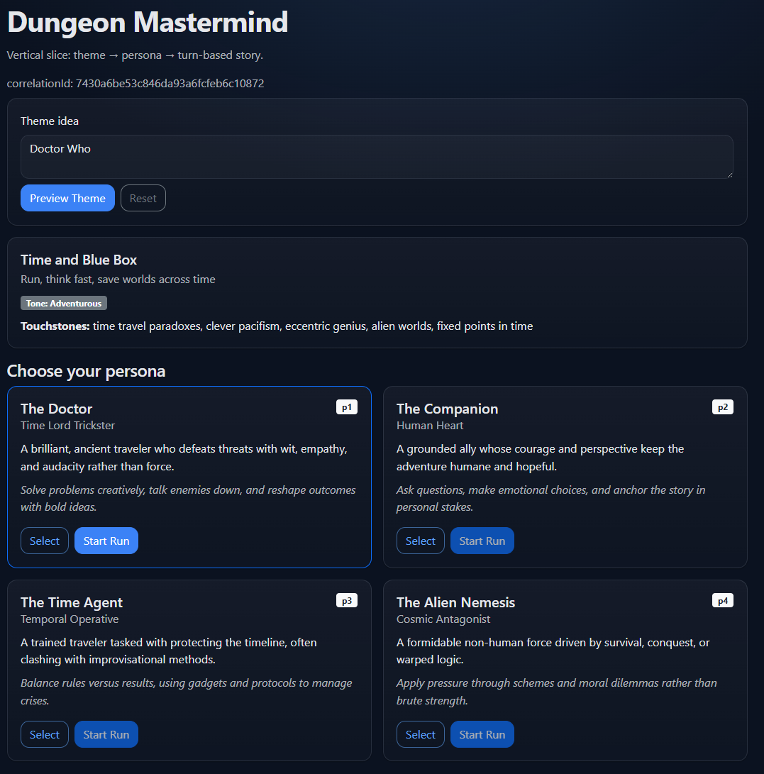 Theme selection screen